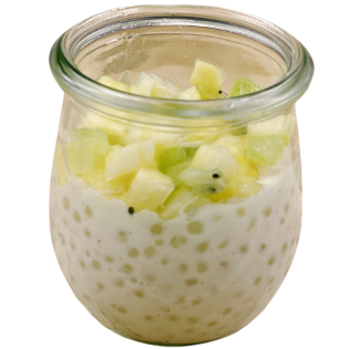 Tapioca au lait de coco, vanille de Madagascar et fruits exotiques